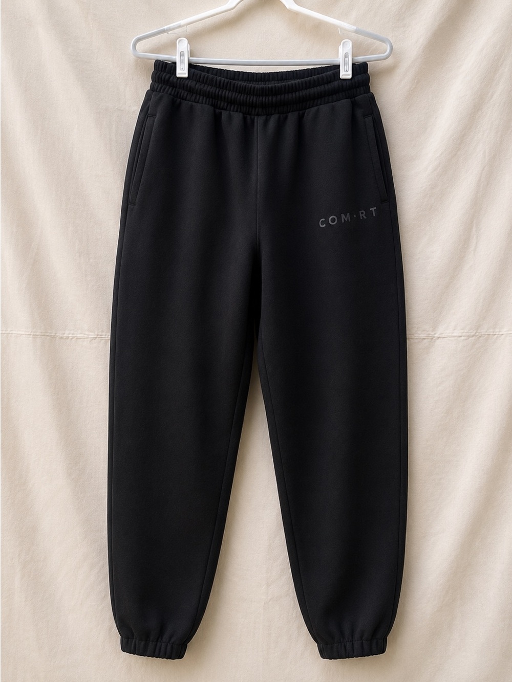 Black Heavyweight Sweat Pants - Comfrt Joggers